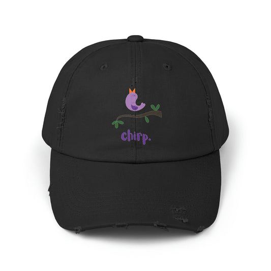 CHIRP Unisex Distressed Cap (For Parents)